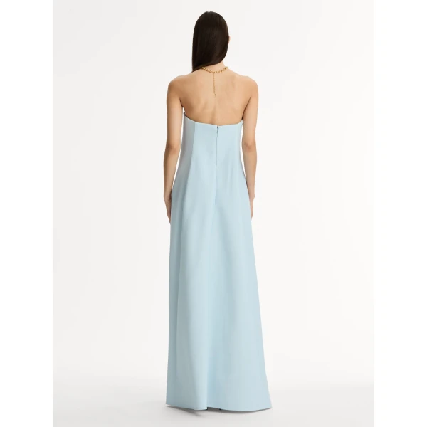 Oscar de la Renta Chiné Cyclamen Strapless Gown - Dresses - American Luxury Evening Wear at Coveti