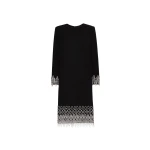 Oscar de la Renta Crystal Wave Embroidered Shift Dress - Dresses - American Luxury Evening Wear at Coveti