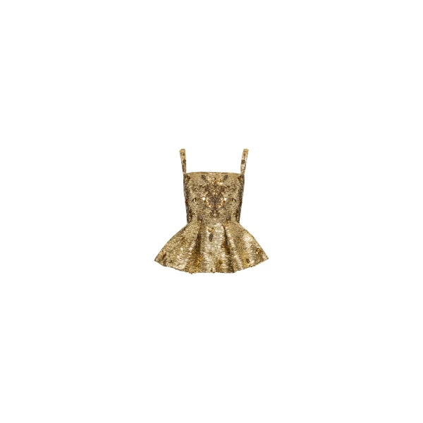 Elie Saab Bead Embroidered Peplum Top
