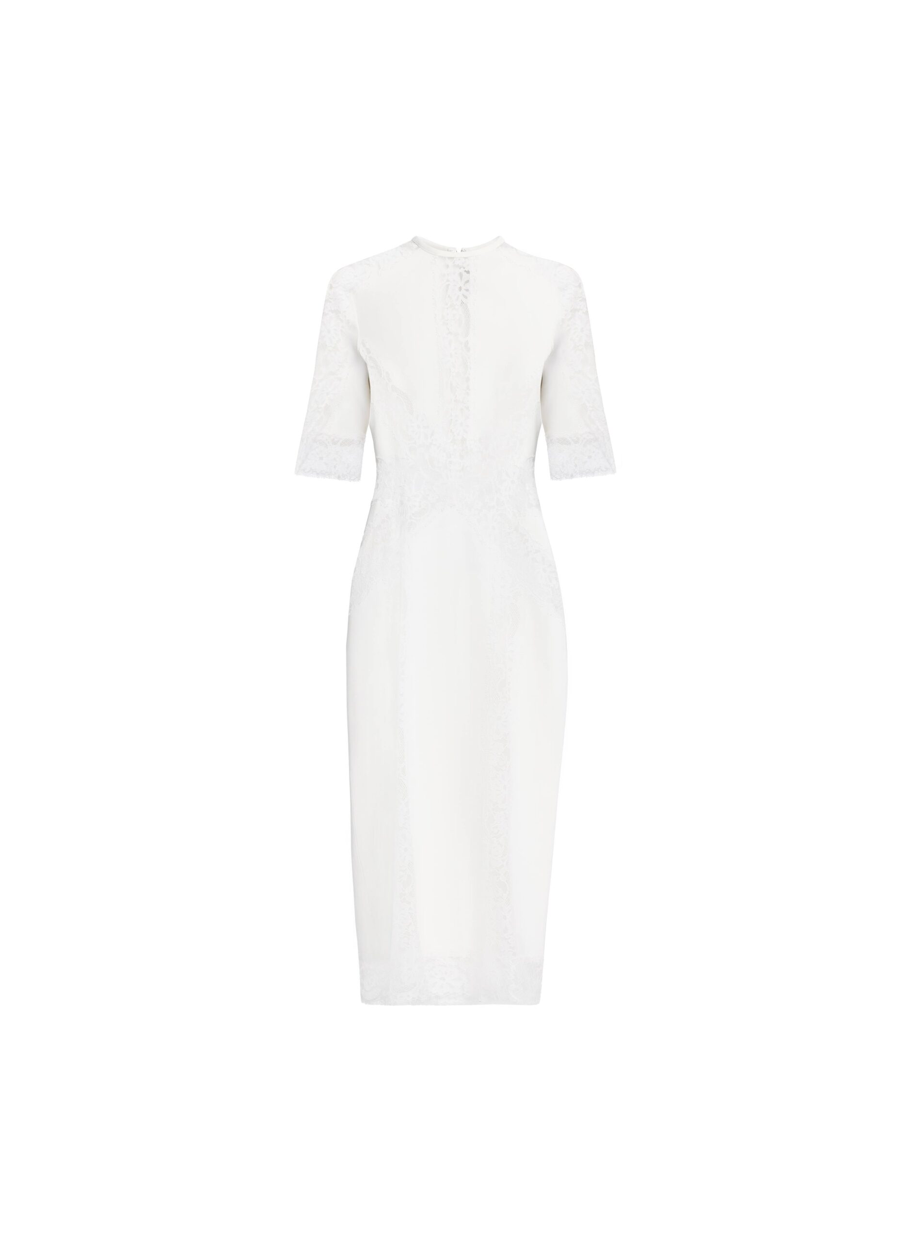 Elie Saab Cady And Lace Dress Elie Saab Cady And Lace Dress in White featuring – Luxury Designer Fashion at Coveti.