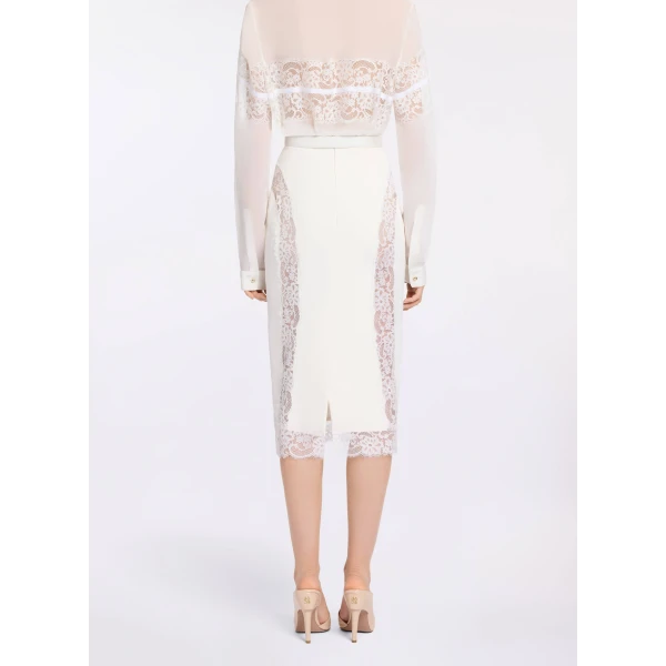 Elie Saab Cady And Lace Skirt, view 3