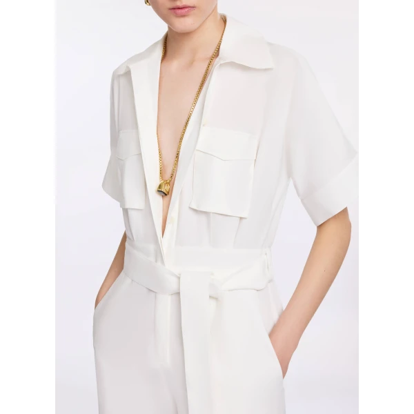 Elie Saab Cotton Jumpsuit, view 5