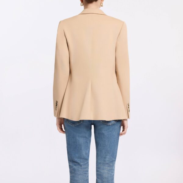 Elie Saab Drill Blazer in Brown featuring  – Luxury Designer Fashion at Coveti.