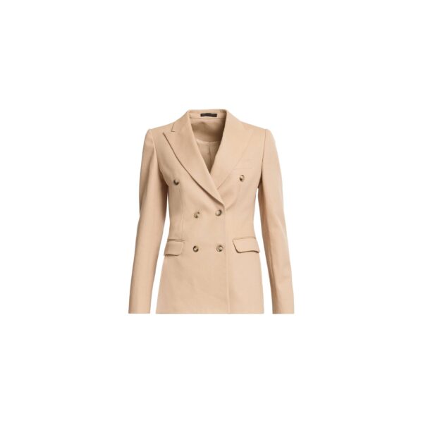 Elie Saab Drill Blazer in Brown featuring  – Luxury Designer Fashion at Coveti.