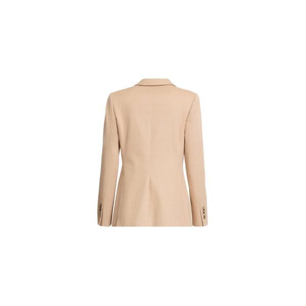 Elie Saab Drill Blazer in Brown featuring  – Luxury Designer Fashion at Coveti.