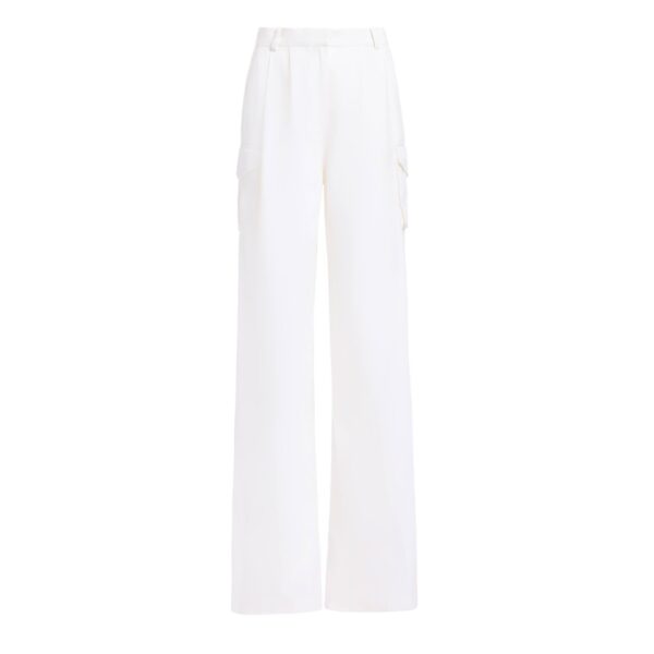 Elie Saab Drill Pants in White featuring 87% Viscose