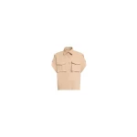 Elie Saab Drill Shirt in Brown featuring  – Luxury Designer Fashion at Coveti.