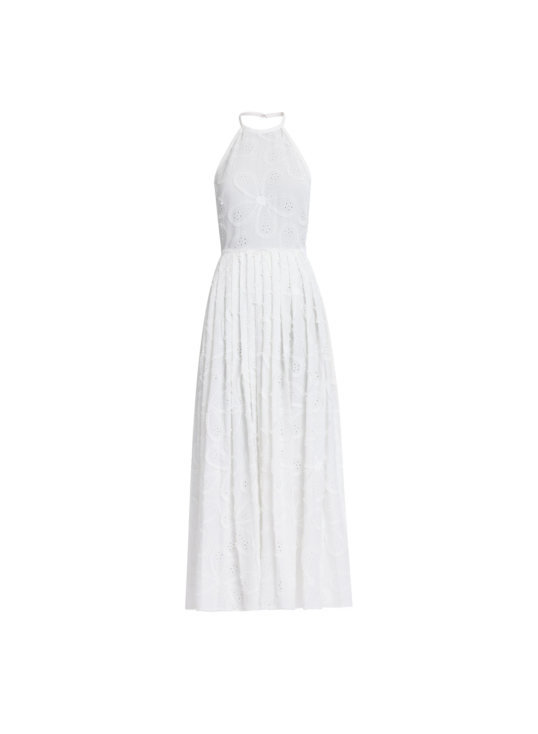 Elie Saab Embroidered Cotton Midi Dress Elie Saab Embroidered Cotton Midi Dress in White featuring 55% Cotton