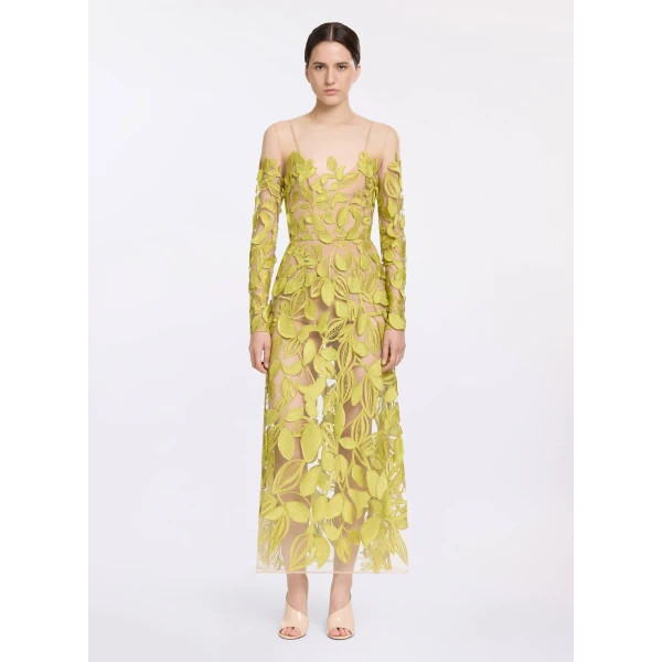 Elie Saab Embroidered Tulle Dress, view 2