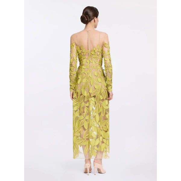 Elie Saab Embroidered Tulle Dress, view 3