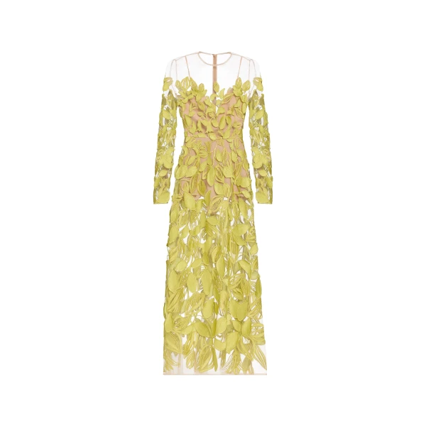 Elie Saab Embroidered Tulle Dress