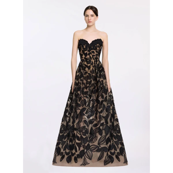 Elie Saab Embroidered Tulle Gown, view 2