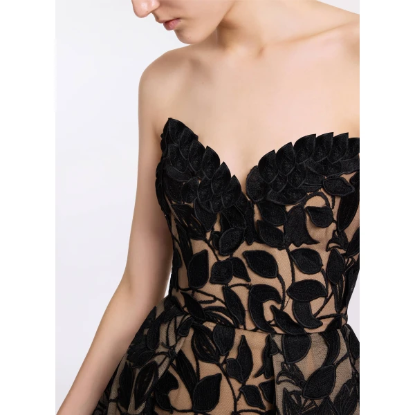 Elie Saab Embroidered Tulle Gown, view 5