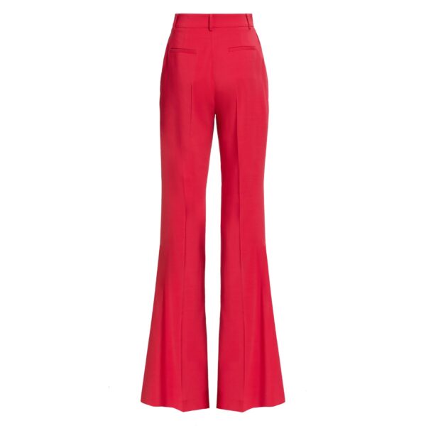 Elie Saab Flared Cady Pants in Red featuring 79% Viscose