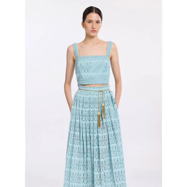 Elie Saab Macramé Crop Top, view 2