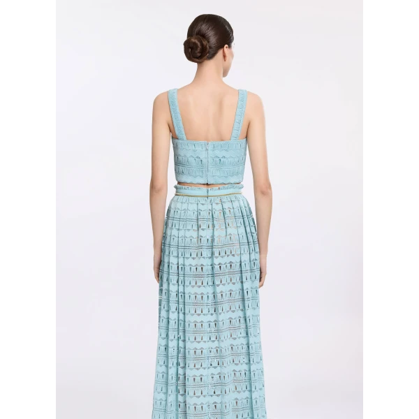 Elie Saab Macramé Crop Top, view 3