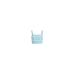 Elie Saab Macramé Crop Top in Blue featuring  – Luxury Designer Fashion at Coveti.