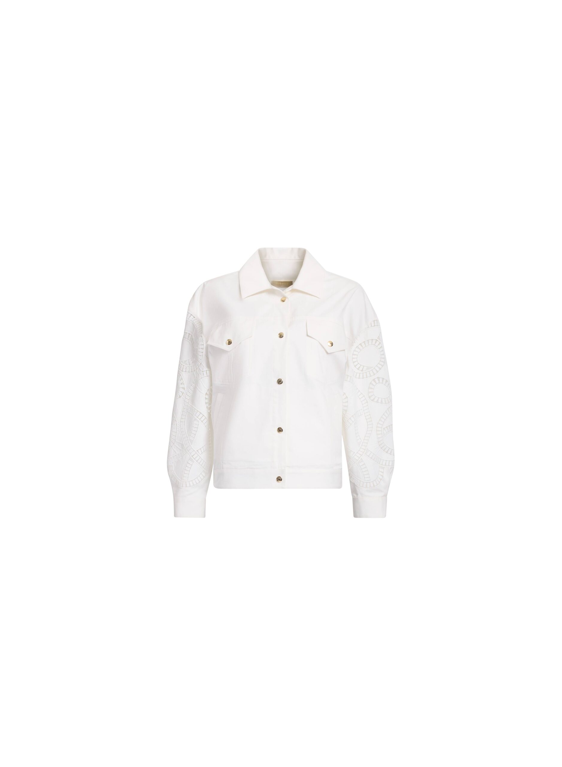 Elie Saab Macramé Embroidered Drill Jacket Elie Saab Macramé Embroidered Drill Jacket in White featuring – Luxury Designer Fashion at Coveti.