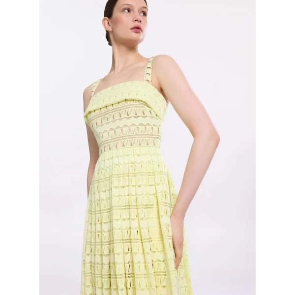 Elie Saab Macramé Long Dress, view 4