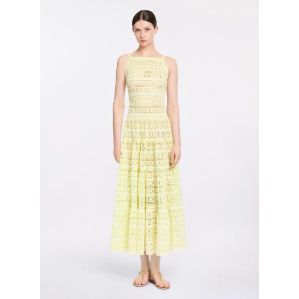 Elie Saab Macramé Midi Dress, view 2
