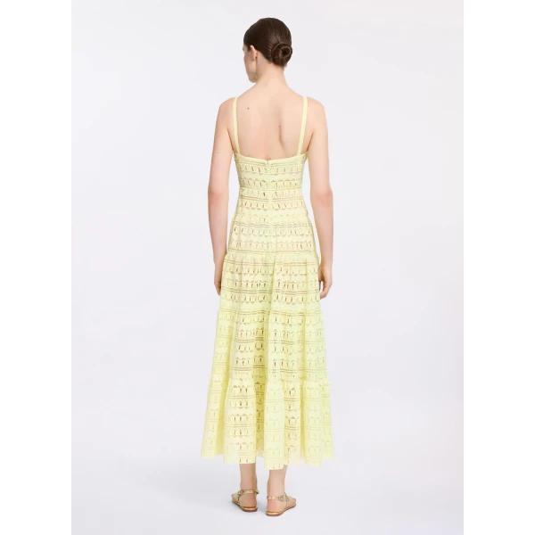 Elie Saab Macramé Midi Dress, view 3