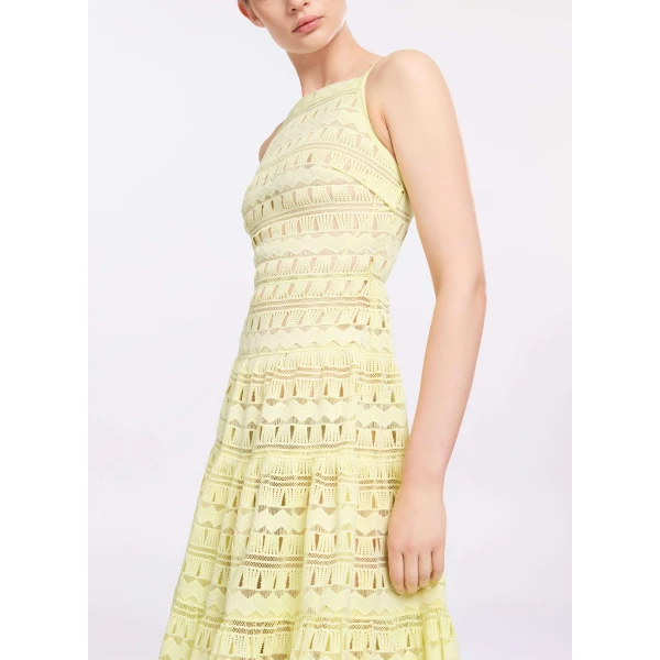 Elie Saab Macramé Midi Dress, view 4