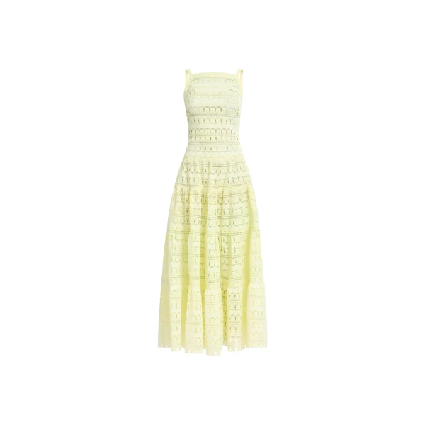 Elie Saab Macramé Midi Dress