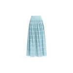 Elie Saab Macramé Skirt in Blue featuring  – Luxury Designer Fashion at Coveti.