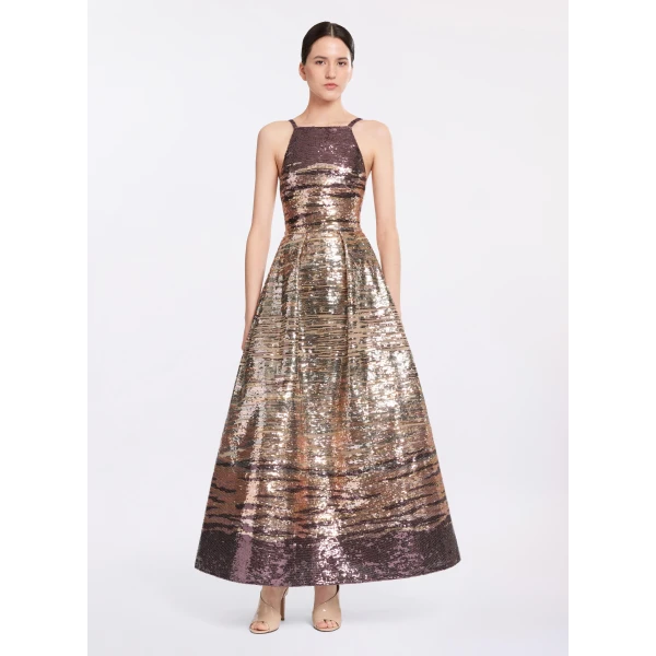 Elie Saab Sequin Embroidered Midi Dress, view 2