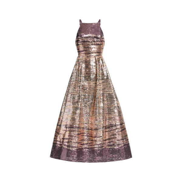 Elie Saab Sequin Embroidered Midi Dress
