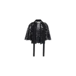 Elie Saab Sequin Embroidered Twin Set in Black featuring 43% Polyamide