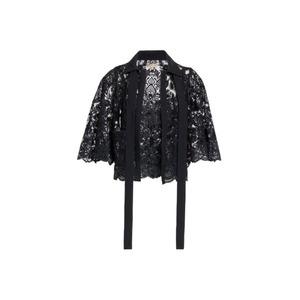Elie Saab Sequin Embroidered Twin Set in Black featuring 43% Polyamide