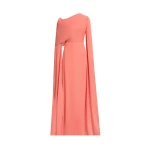 Elie Saab Silk Long Dress in Orange featuring 100% Silk – Luxury Designer Fashion at Coveti.