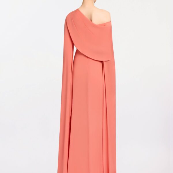 Elie Saab Silk Long Dress in Orange featuring 100% Silk – Luxury Designer Fashion at Coveti.