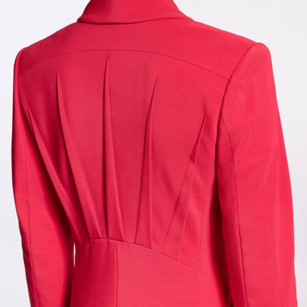 Elie Saab Tailored Cady Blazer in Red featuring  – Luxury Designer Fashion at Coveti.