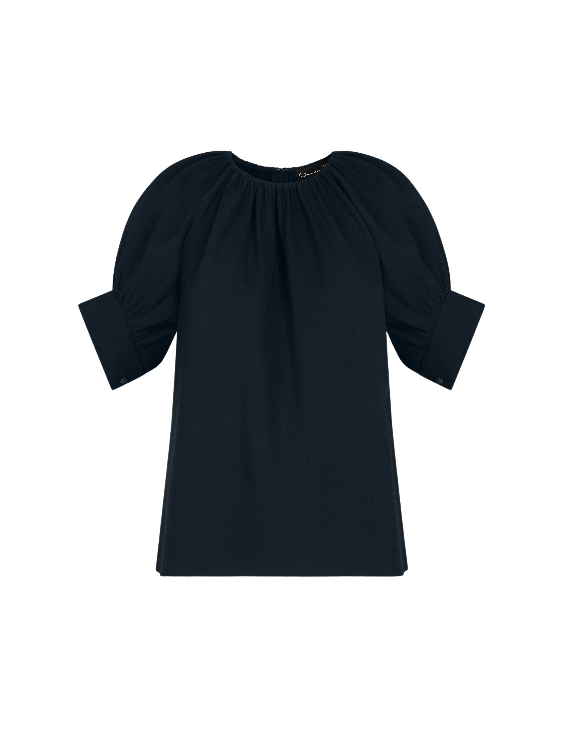 Oscar de la Renta Gathered Silk Georgette Blouse - Tops - American Luxury Evening Wear at Coveti