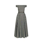 Oscar de la Renta Gingham Cotton Poplin Dress - Dresses - American Luxury Evening Wear at Coveti