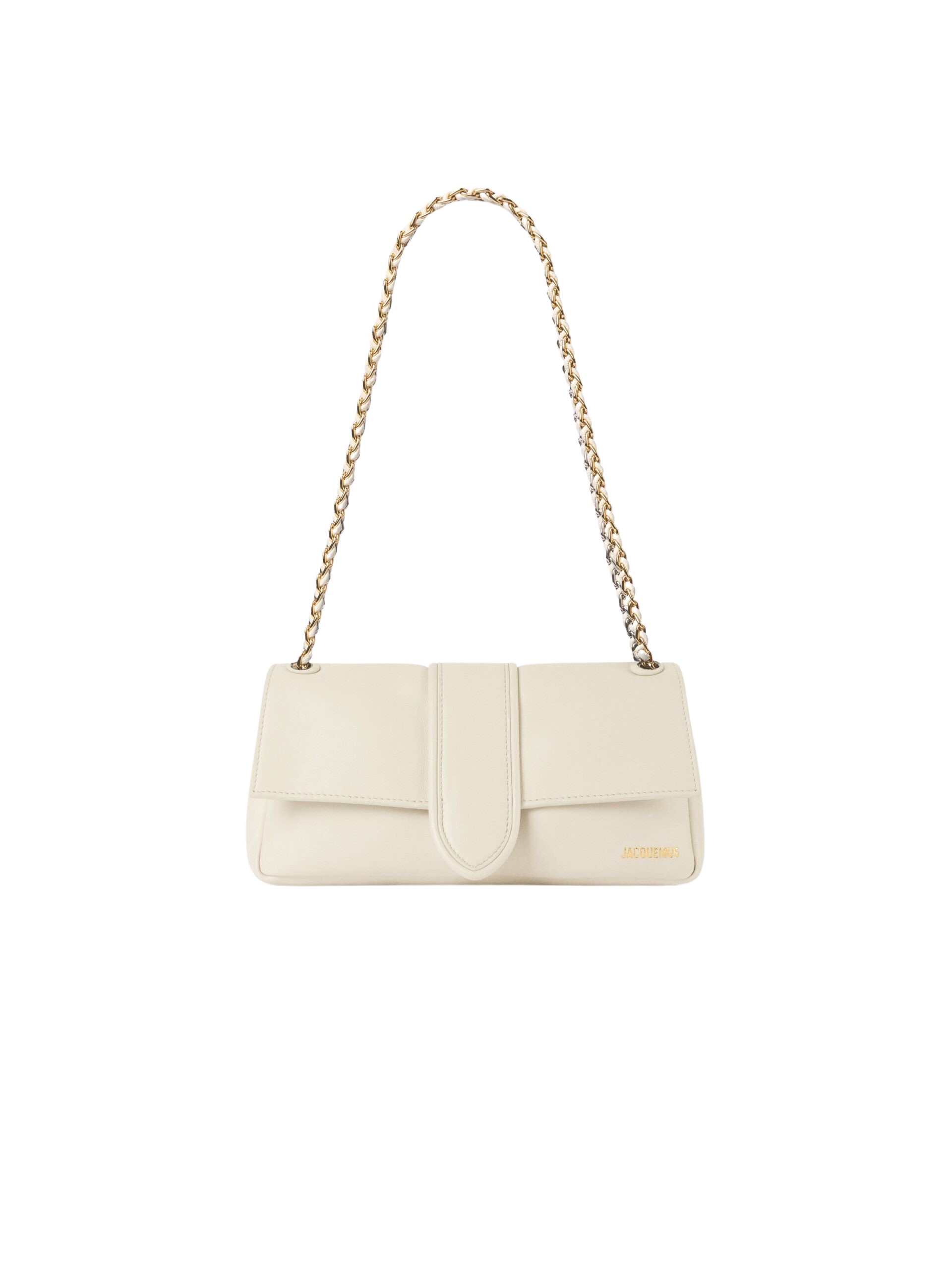 JACQUEMUS The Bambino Chaine Soft flap bag.