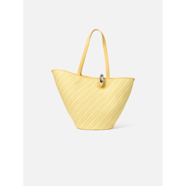 JACQUEMUS The Bambola Asymmetric bucket bag., view 6