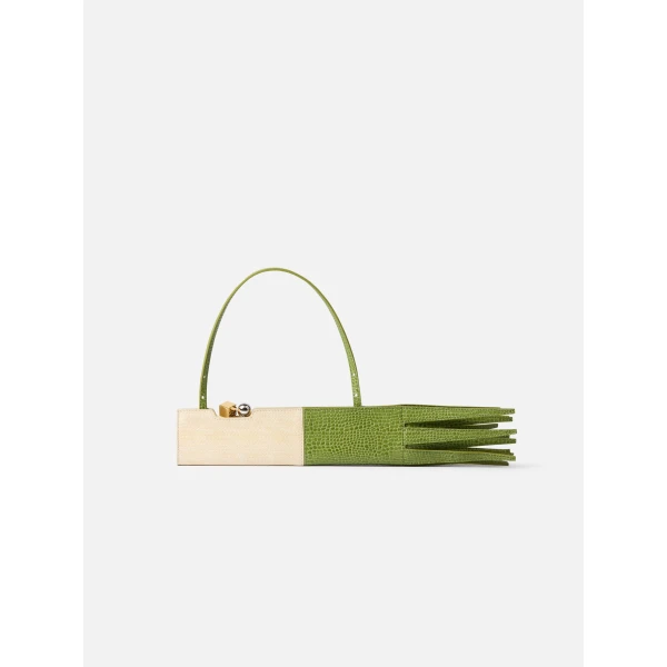 JACQUEMUS The Poireau clutch Leek clasp bag., view 6