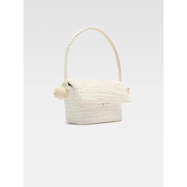 JACQUEMUS The Rond Carré Shoulder bag with flap., view 2
