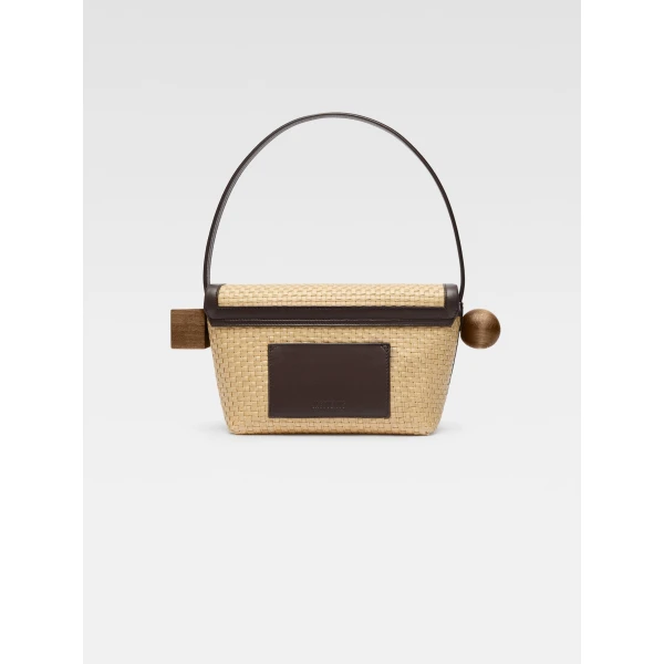 JACQUEMUS The Rond Carré Shoulder bag with flap., view 3