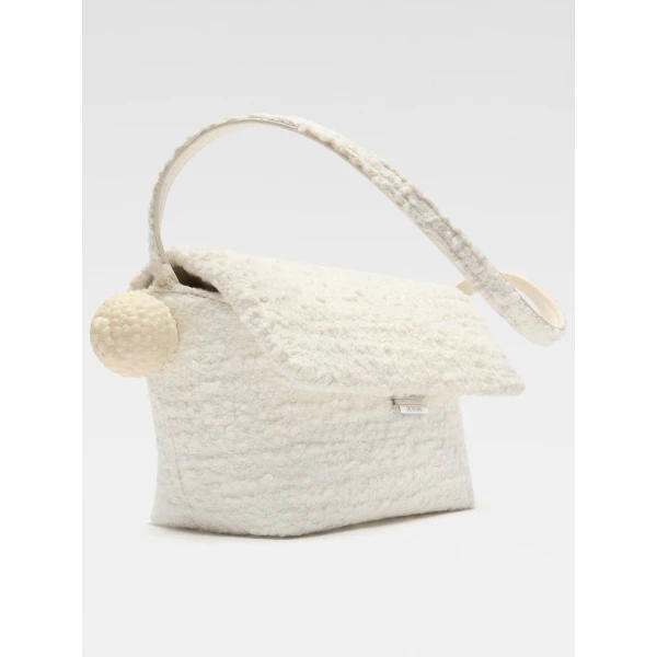 JACQUEMUS The Rond Carré Shoulder bag with flap., view 6