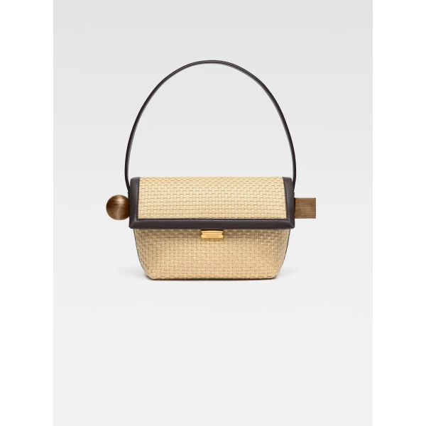 JACQUEMUS The Rond Carré Shoulder bag with flap., view 6