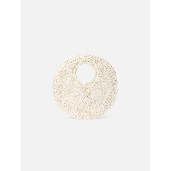 JACQUEMUS The Spiaggia Small Round Bag Small lace circle bag., view 5