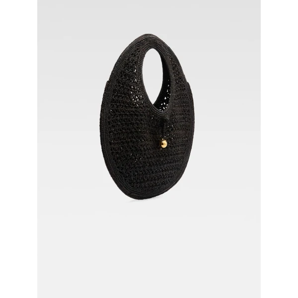 JACQUEMUS The Spiaggia round bag Raffia circle bag., view 2