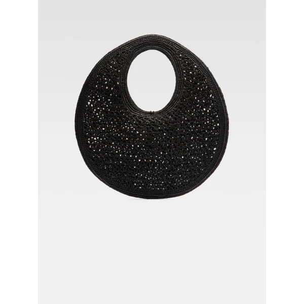 JACQUEMUS The Spiaggia round bag Raffia circle bag., view 3