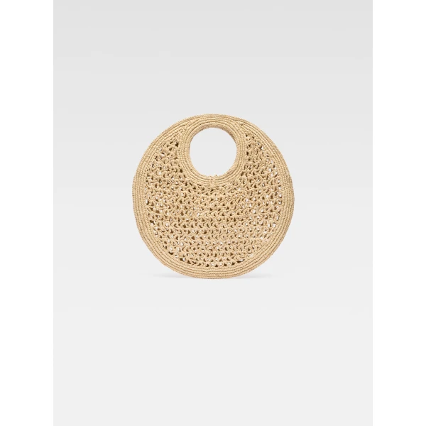 JACQUEMUS The Spiaggia small round bag Small raffia circle bag., view 3