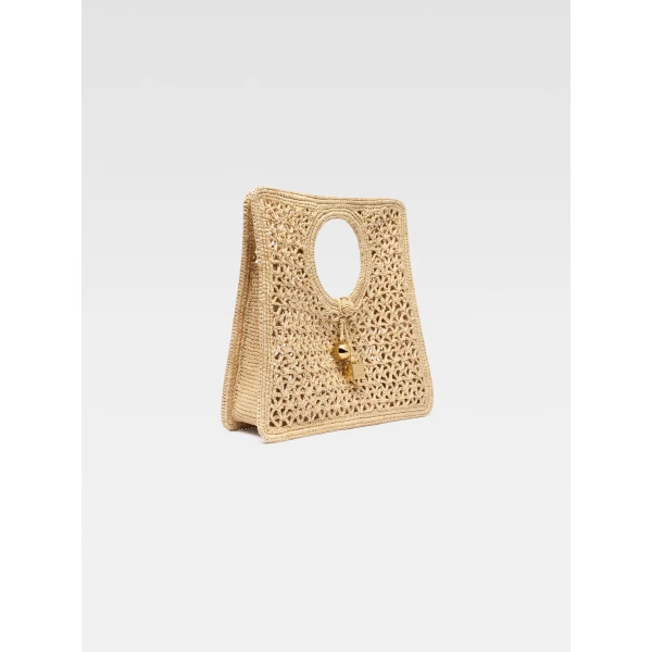 JACQUEMUS The Spiaggia small square bag Small square raffia bag., view 2