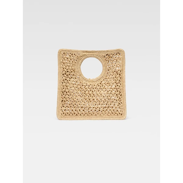 JACQUEMUS The Spiaggia small square bag Small square raffia bag., view 3